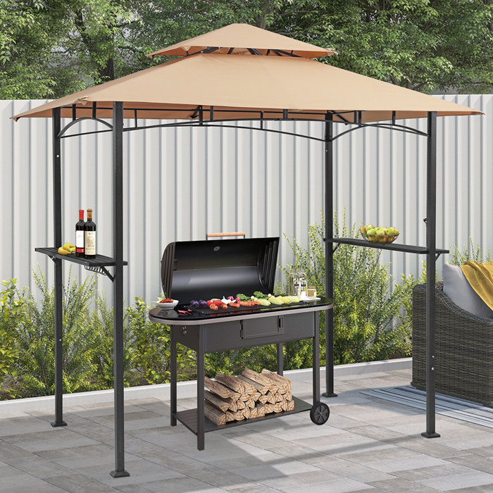 Abble Inc. 8 Ft. W x 5 FT. D Steel Grill Gazebo Gazebo & Reviews Wayfair